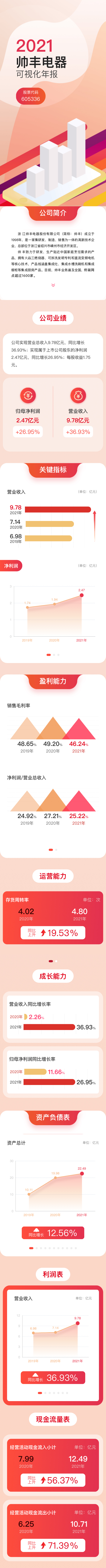 2021年帥豐電器可視化年報
