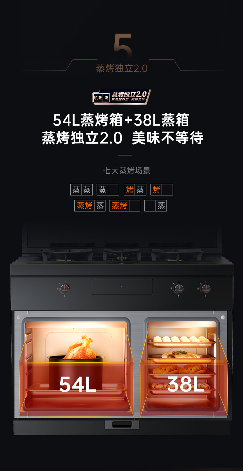 帥豐星辰X1雙子星蒸烤獨立(100Pro)集成灶