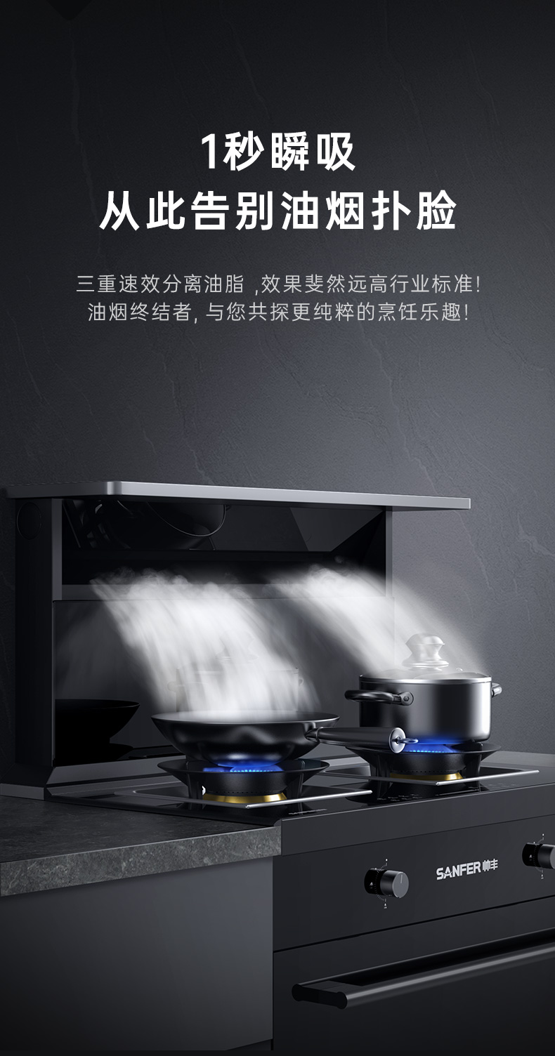 帥豐T1蒸烤一體集成灶