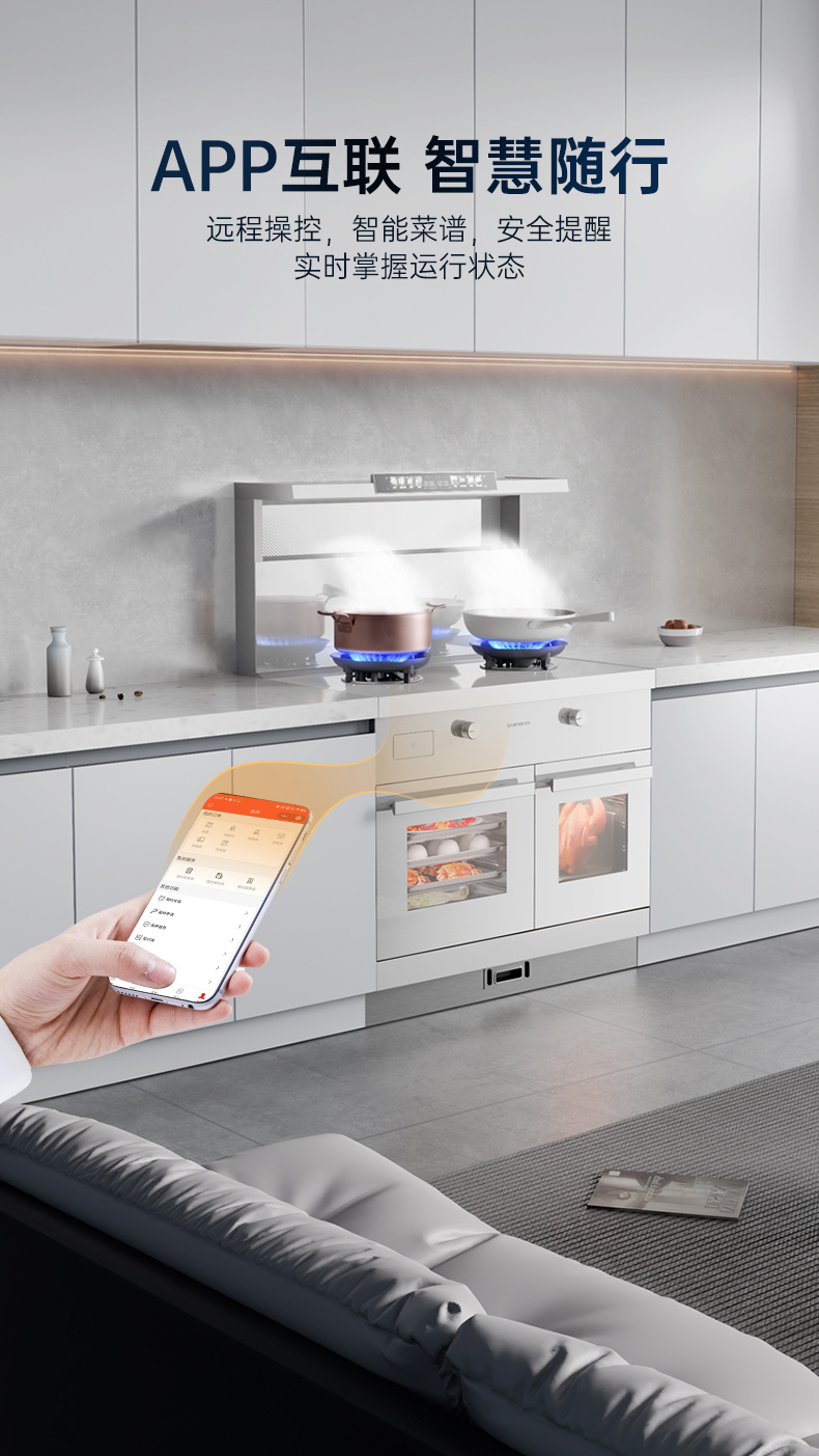 帥豐天機3蒸烤獨立（白）集成灶