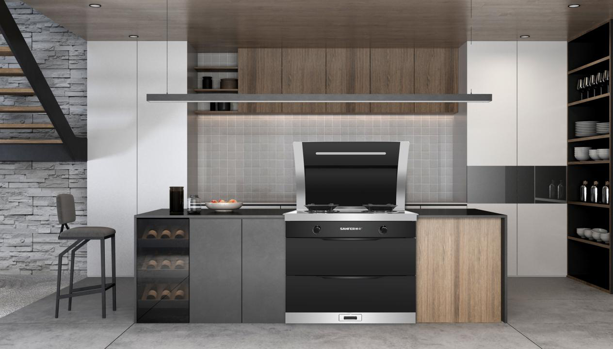 帥豐U7-3B-90T雙層消毒集成灶，悅啟品質(zhì)廚房生活